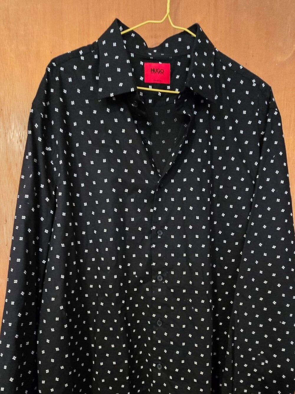 Black dotted Hugo Boss Mens button up